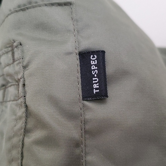 Vtg XL Tru-Spec MA-1 Military Bomber Jacket Green Orange USS Oxford AG-159 Patch - Picture 4 of 12